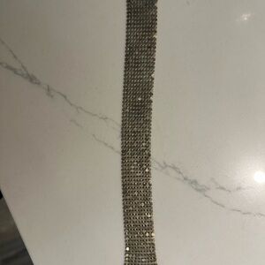 Silver-tone Mesh choker necklace